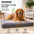 zorpvp™ Everyday Lounge Pet Mat, Flat Dog Bed Cushion with Removable Zipper Cover